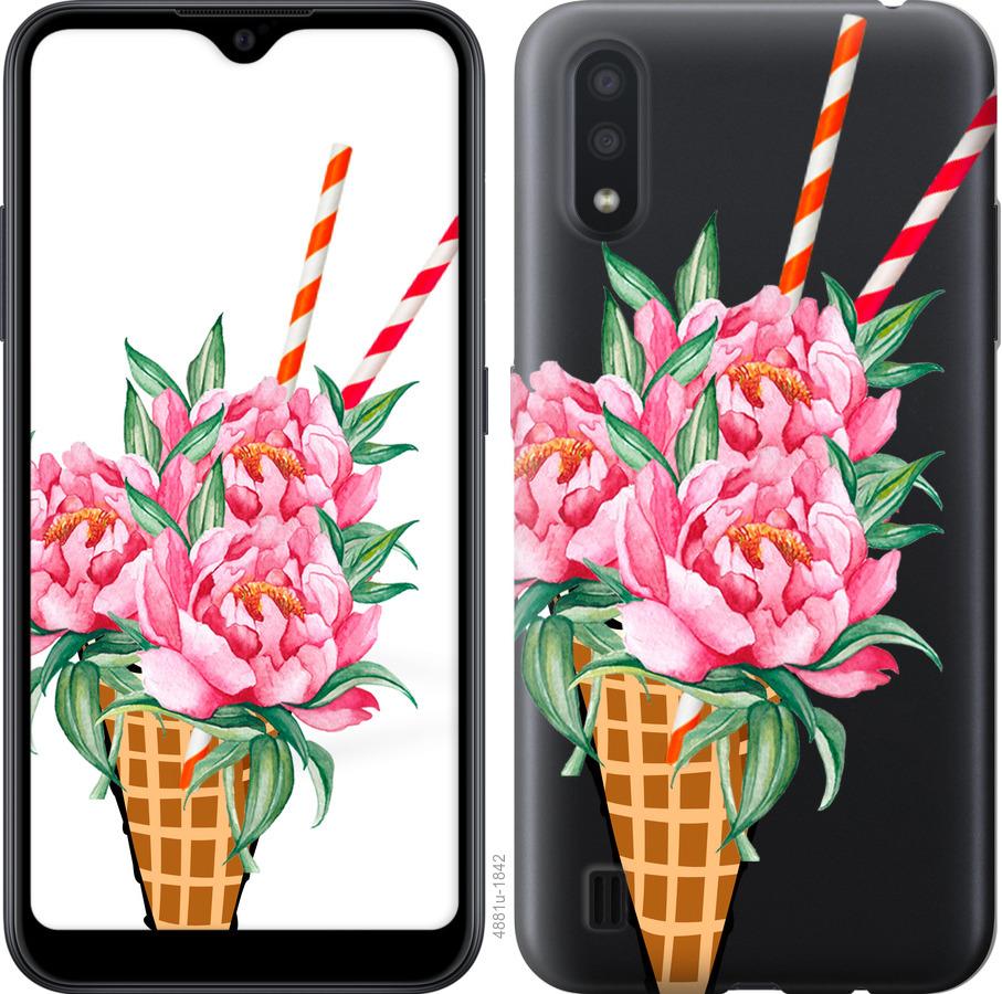

Чохол на Samsung Galaxy A01 A015F Морозиво-піони