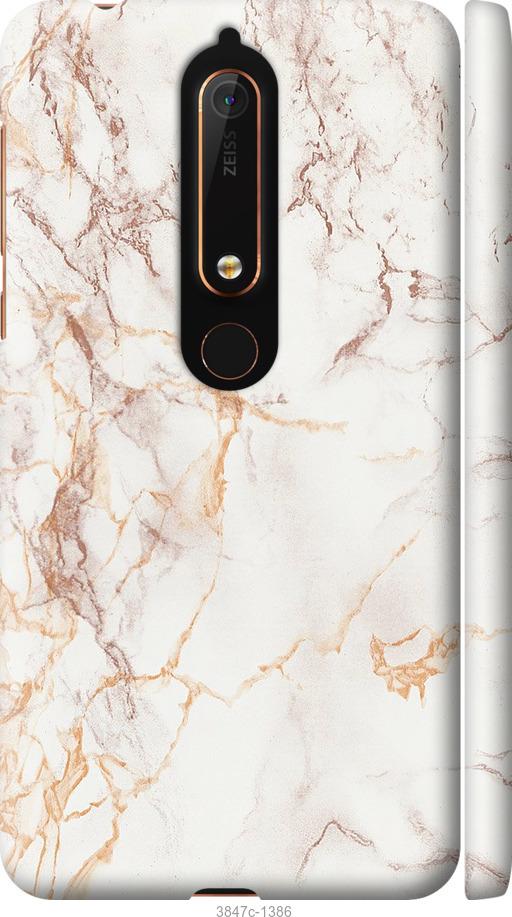 

Чехол на Nokia 6.1 Белый мрамор