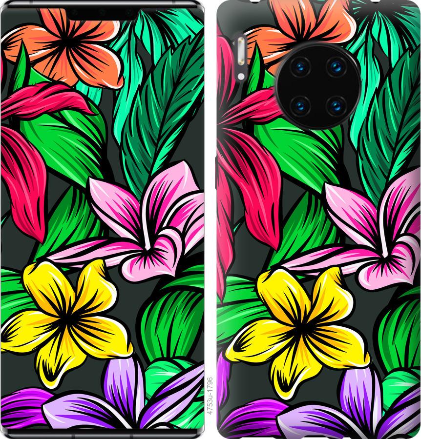 

Чехол на Huawei Mate 30 Pro Тропические цветы 1