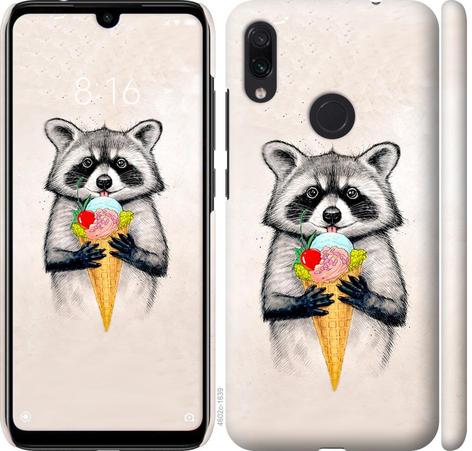 

Чохол на Xiaomi Redmi Note 7 Єнот з морозивом