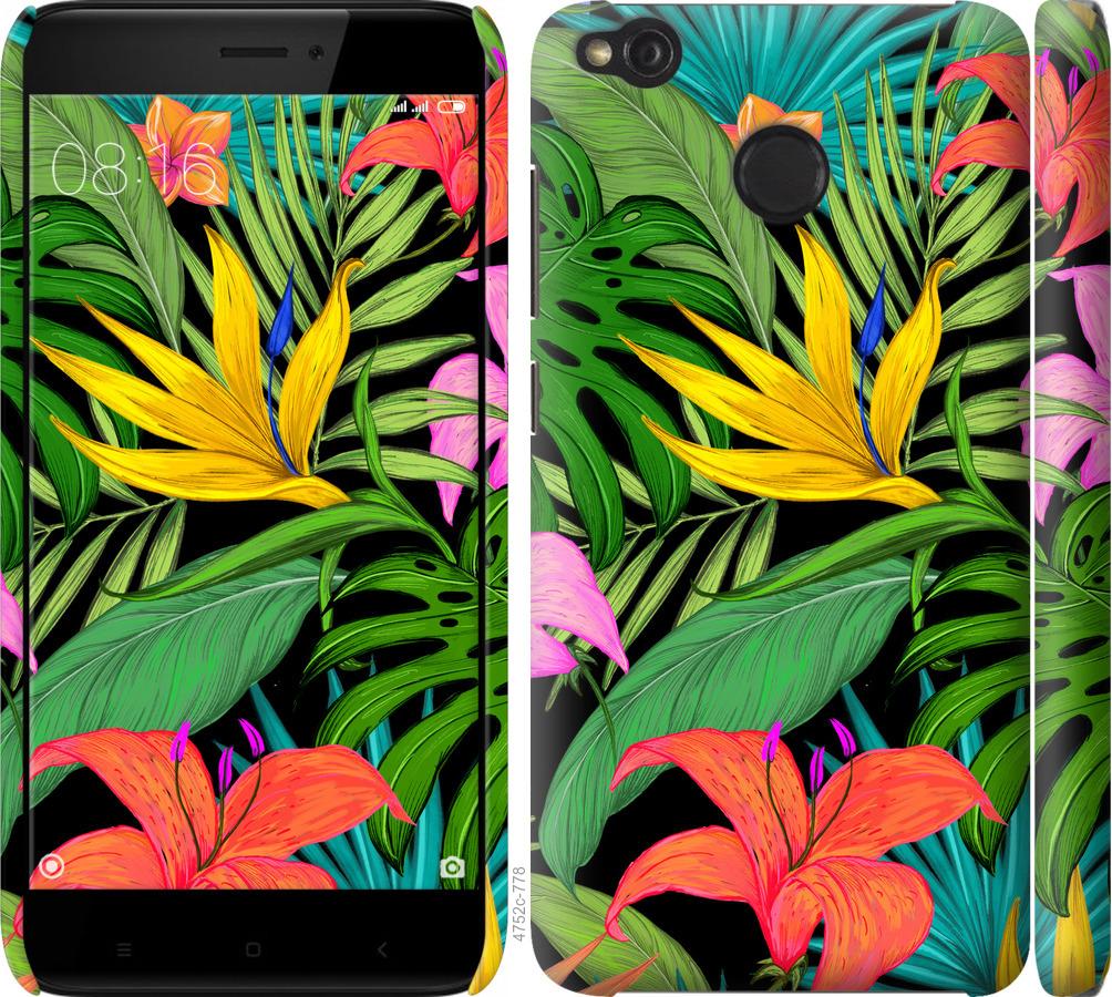

Чохол на Xiaomi Redmi 4X Тропічні листя 1