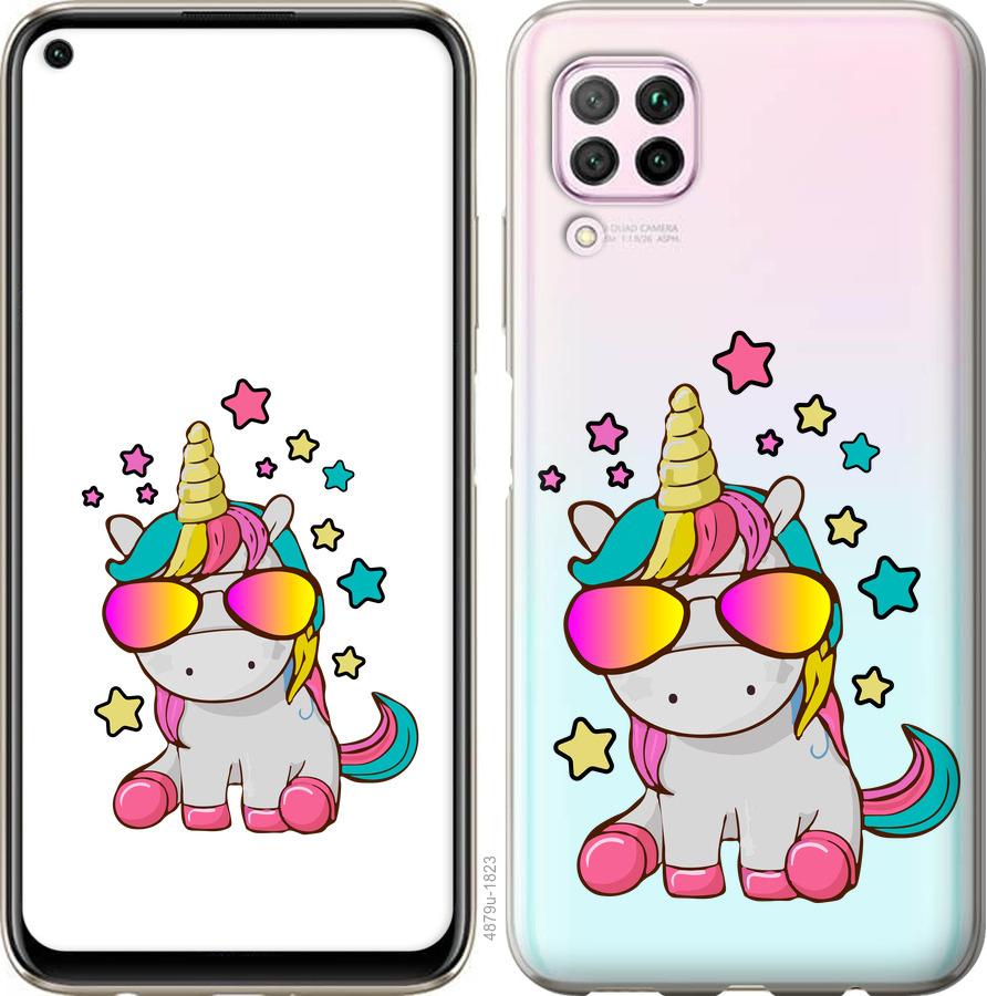 

Чехол на Huawei P40 Lite Единорог в очках