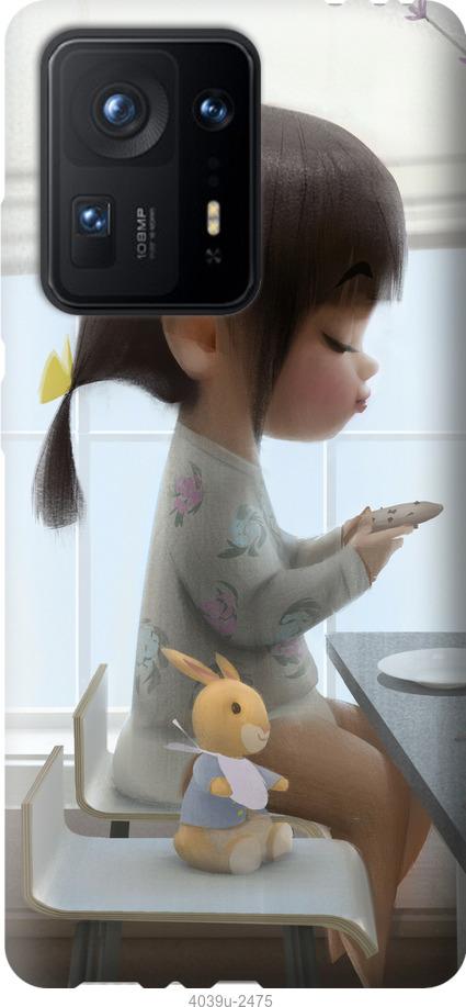 

Чехол на Xiaomi Mix 4 Милая девочка с зайчиком