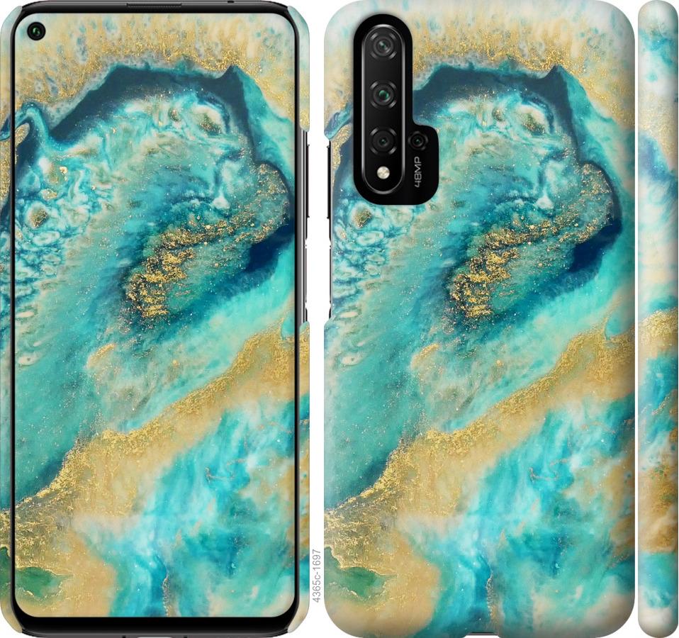 

Чохол на Huawei Nova 5T Green marble