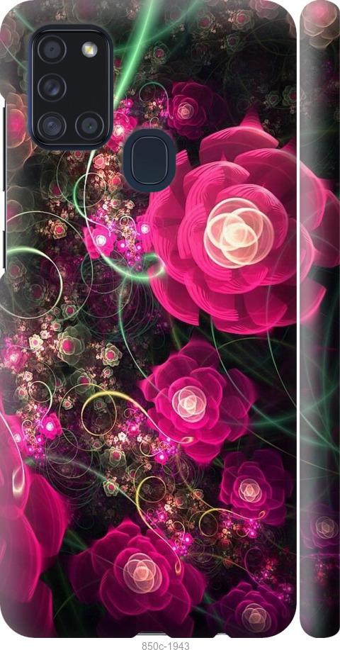 Чехол на Samsung Galaxy A21s A217F Абстрактные цветы 3