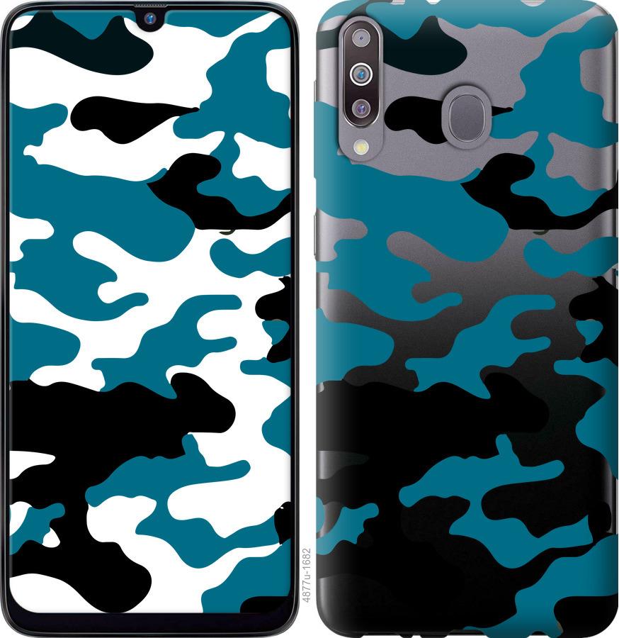 Чехол на Samsung Galaxy M30 Камуфляж прозрачный фон