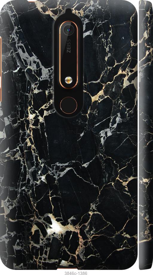 

Чехол на Nokia 6 2018 Черный мрамор