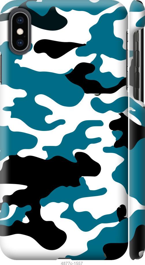 Чехол на iPhone XS Max Камуфляж прозрачный фон
