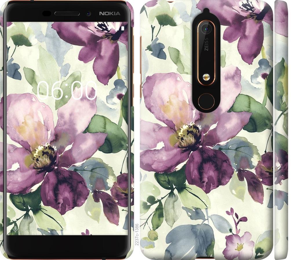 

Чохол на Nokia 6 2018 Квіти аквареллю