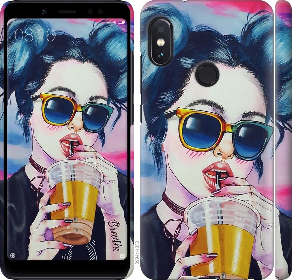 

Чехол на Xiaomi Redmi Note 5 Pro Арт-девушка в очках
