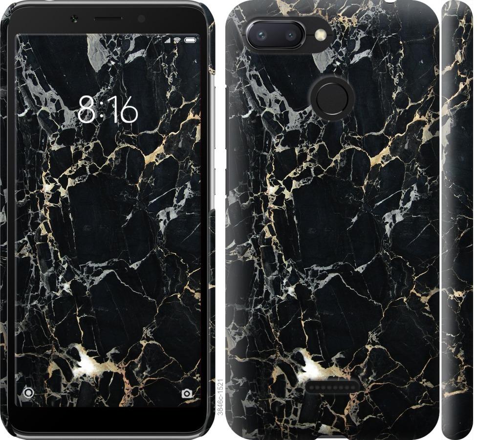 

Чехол на Xiaomi Redmi 6 Черный мрамор