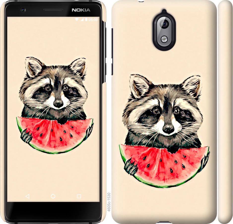 

Чехол на Nokia 3.1 Енотик с арбузом