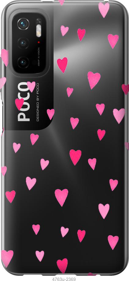 Чехол на Xiaomi Poco M3 Pro Сердечки 2