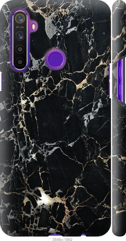 

Чехол на Realme 5 Черный мрамор