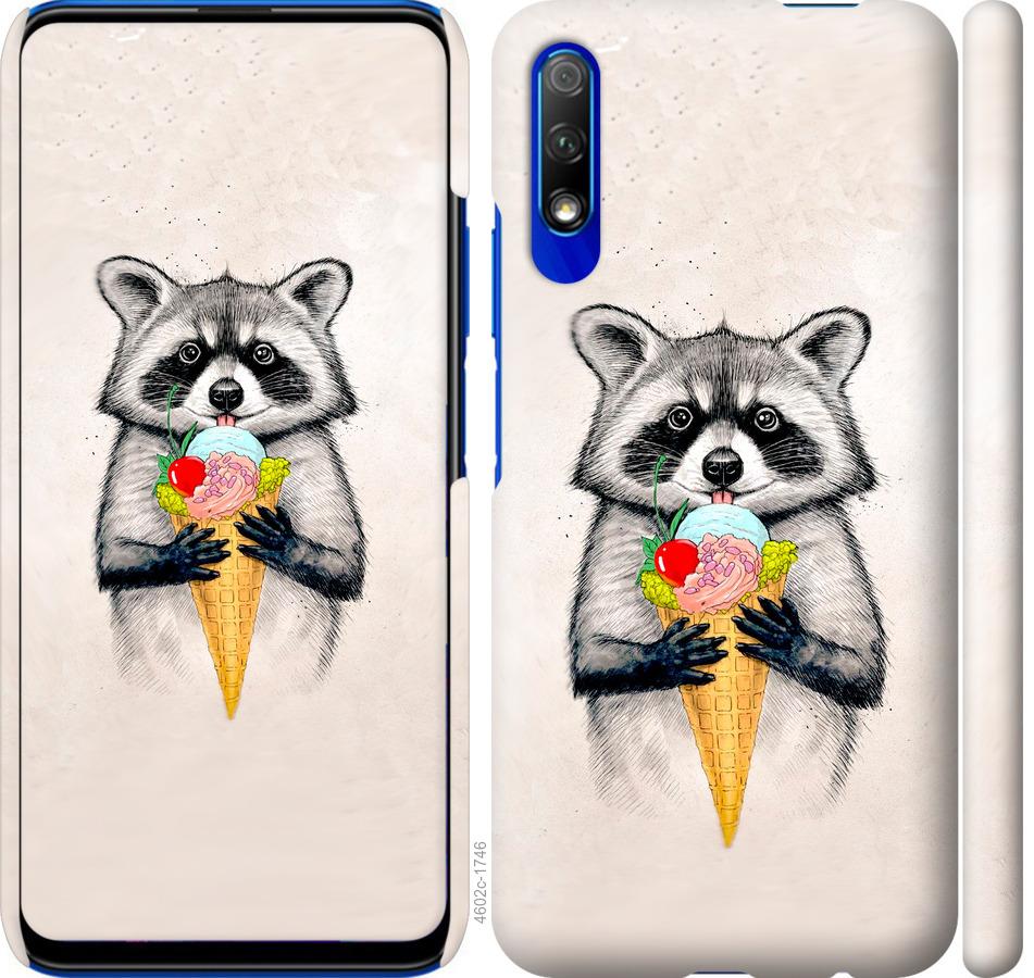 

Чохол на Huawei P Smart Pro Єнот з морозивом