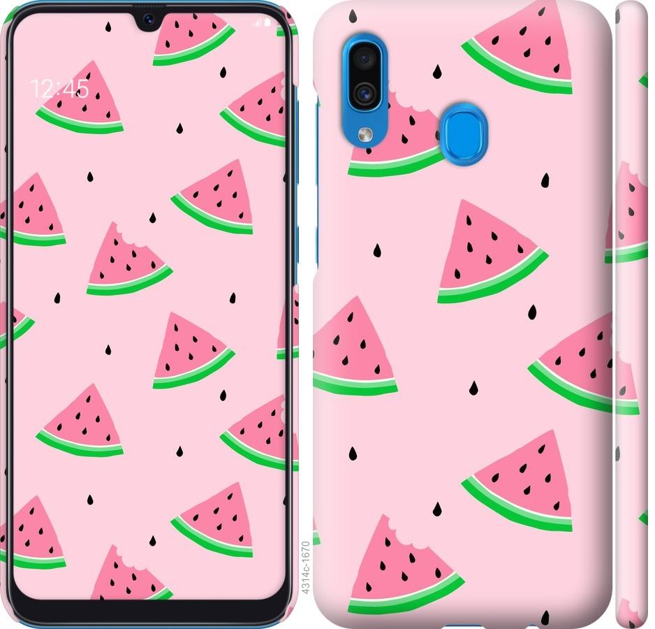 

Чехол на Samsung Galaxy A30 2019 A305F Розовый арбуз