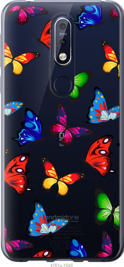 

Чехол на Nokia 7.1 Красочные мотыльки