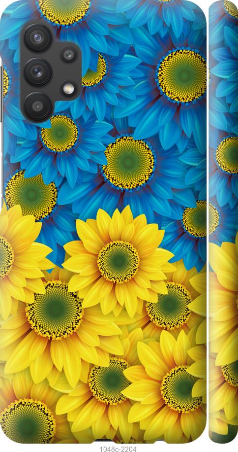 Чехол на Samsung Galaxy A32 A325F Жёлто-голубые цветы