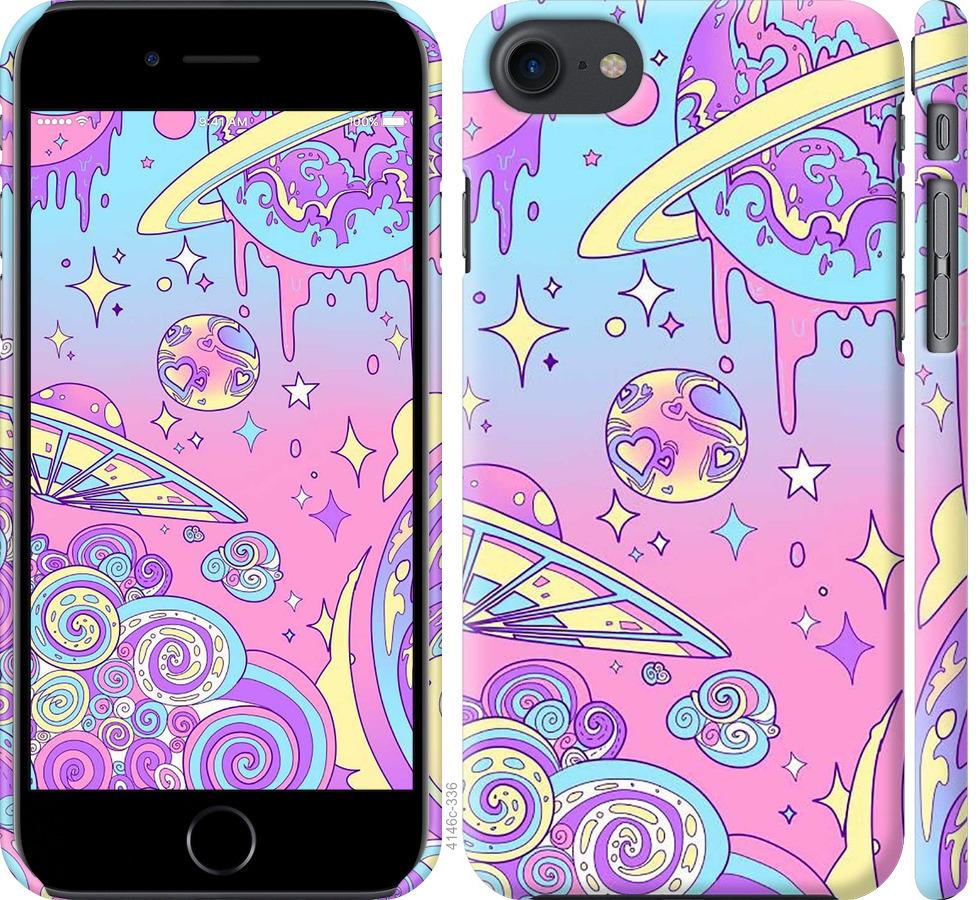 

Чохол на iPhone SE 2020 Рожева галактика