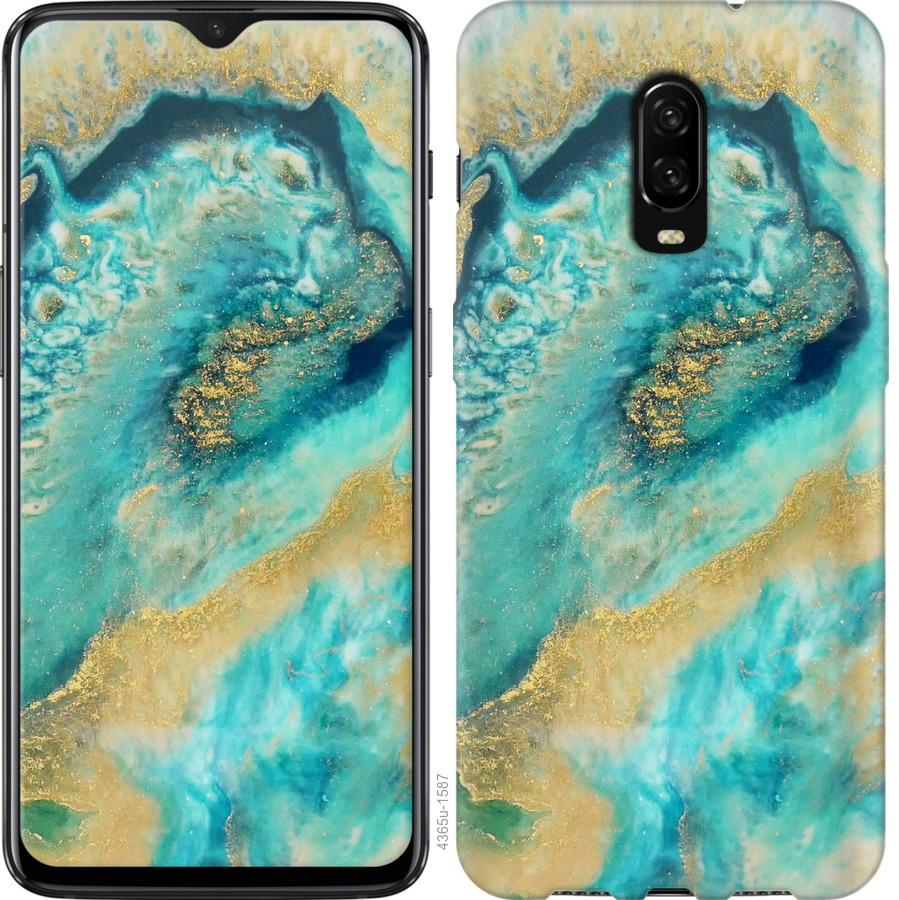 

Чехол на OnePlus 6T Green marble