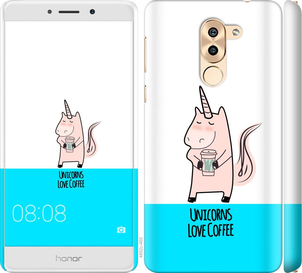 

Чохол на Huawei Mate 9 Lite Єдиноріжок з кавою