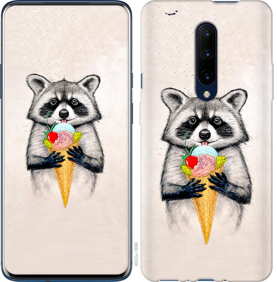 

Чохол на OnePlus 7 Pro Єнот з морозивом
