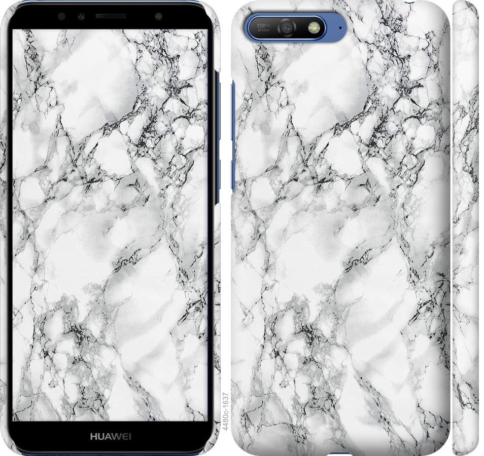 

Чохол на Huawei Y6 2018 мармур білий