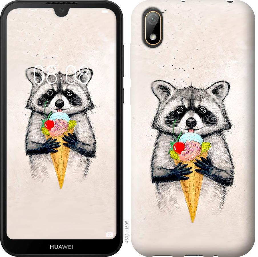 

Чохол на Huawei Y5 2019 Єнот з морозивом