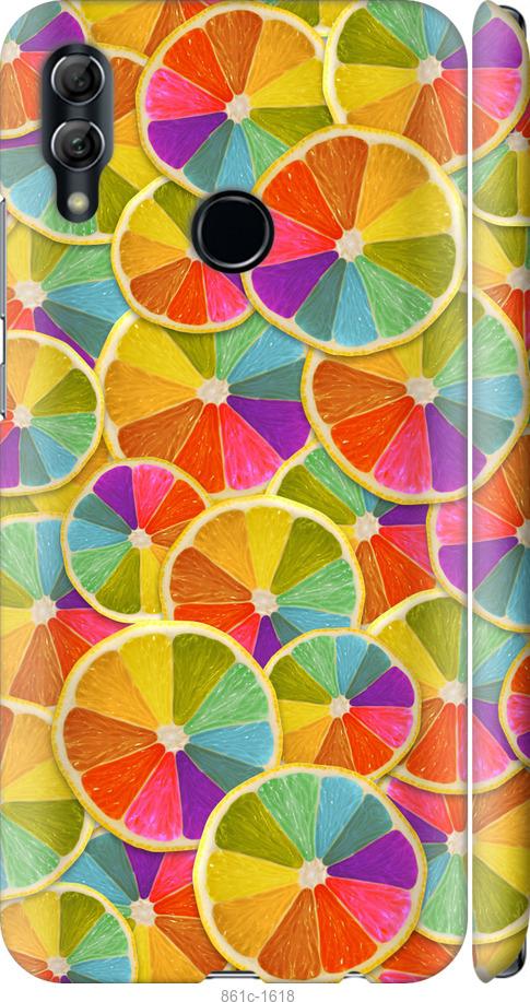 

Чехол на Huawei Honor 10 Lite Разноцветные дольки лимона
