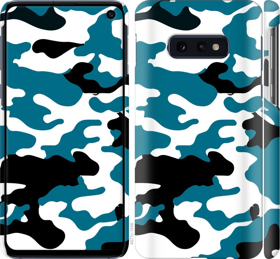 Чехол на Samsung Galaxy S10e Камуфляж прозрачный фон