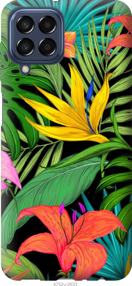 Чехол на Samsung Galaxy M33 M336B Тропические листья 1