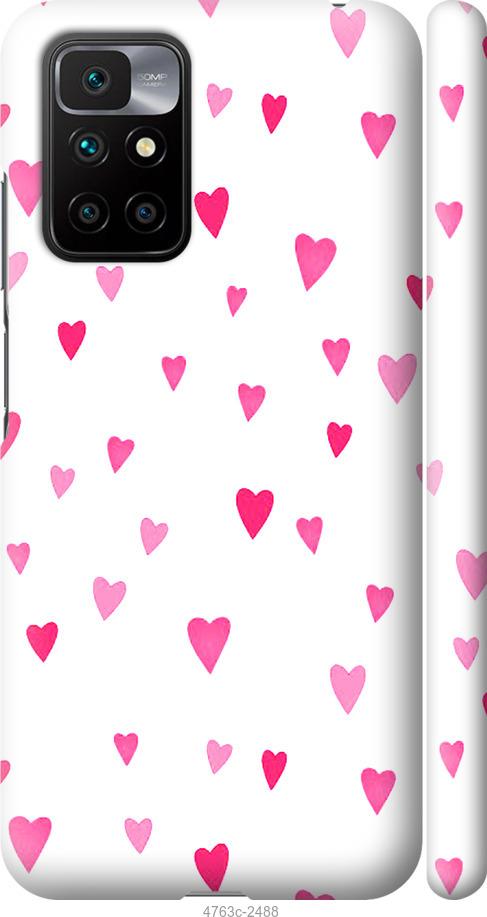 Чехол на Xiaomi Redmi 10 Сердечки 2