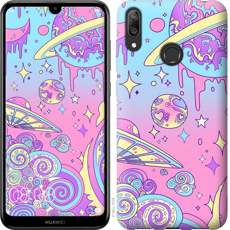 

Чохол на Huawei Y7 2019 Рожева галактика