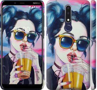 

Чехол на Nokia 3.1 Plus Арт-девушка в очках