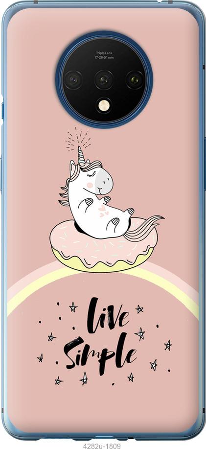 

Чехол на OnePlus 7T Единорожка в пончике