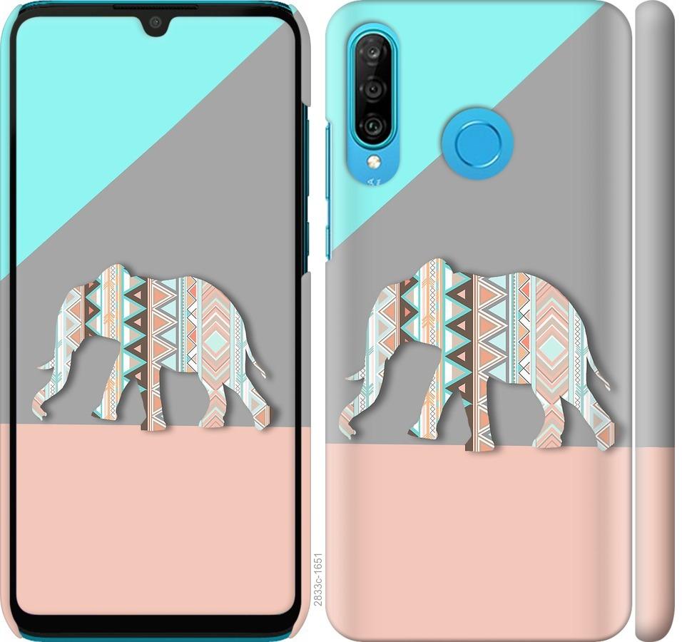 

Чохол на Huawei P30 Lite Візерунчастий слон