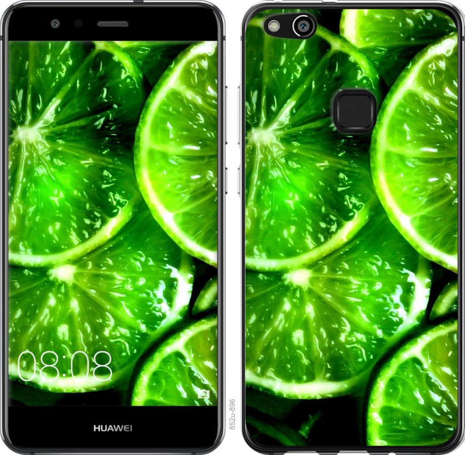

Чохол на Huawei P10 Lite Зелені часточки лимона