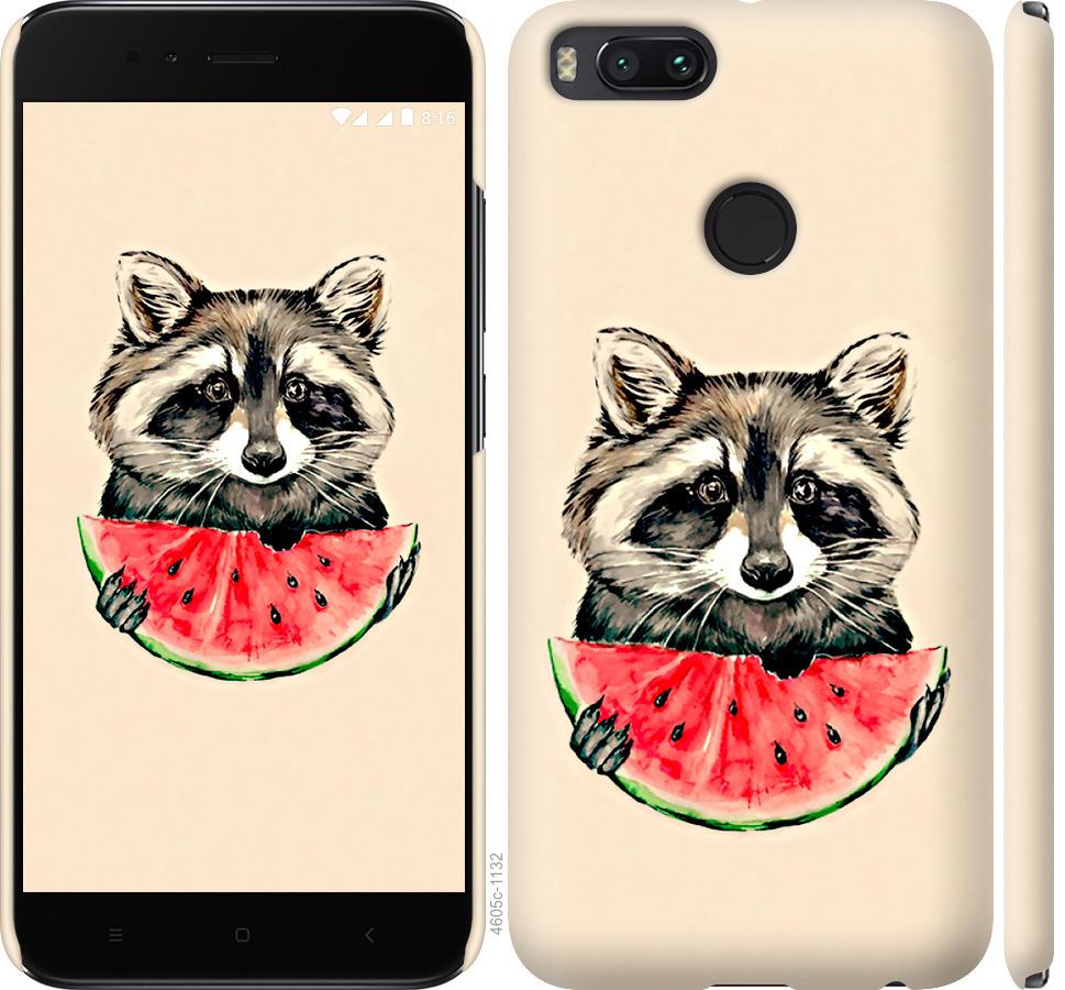 

Чехол на Xiaomi Mi A1 Енотик с арбузом