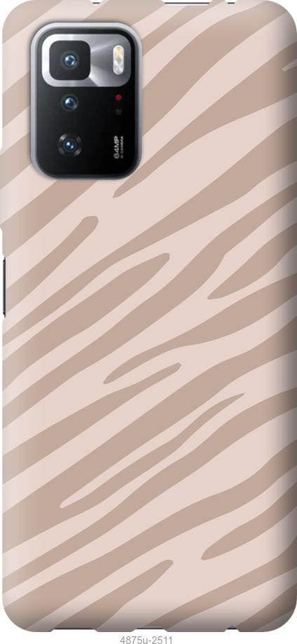 Чехол на Xiaomi Poco X3 GT Зебра беж