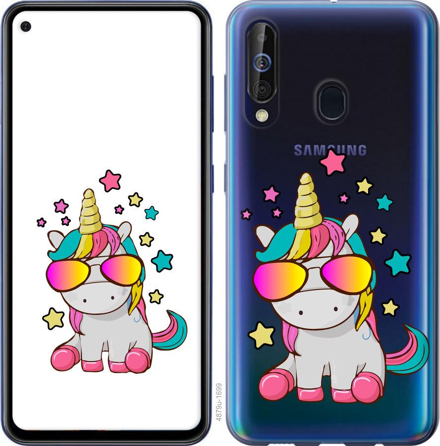 

Чехол на Samsung Galaxy A60 2019 A606F Единорог в очках