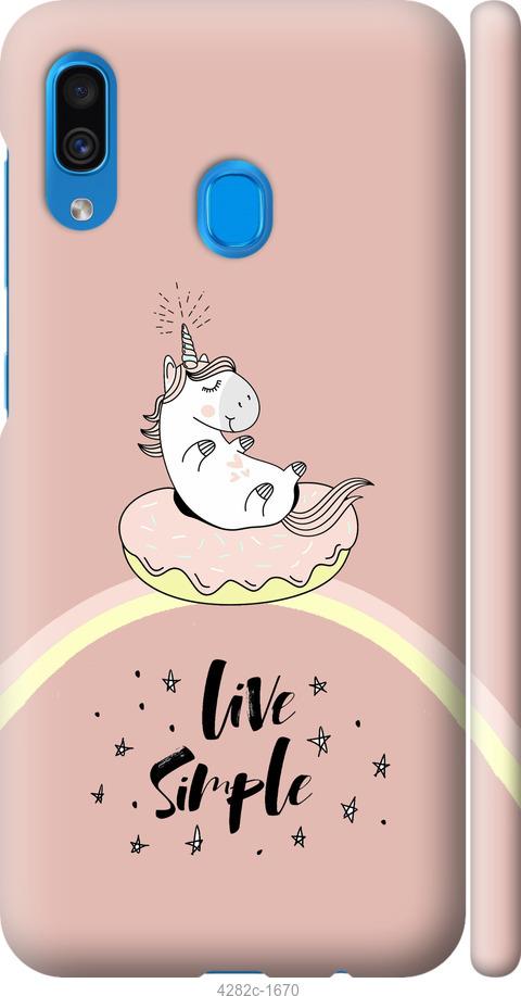 

Чехол на Samsung Galaxy A20 2019 A205F Единорожка в пончике