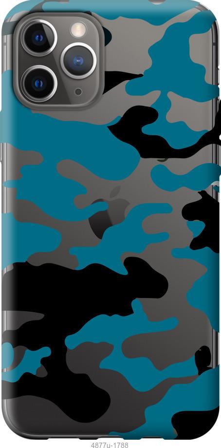 Чехол на iPhone 12 Pro Камуфляж прозрачный фон