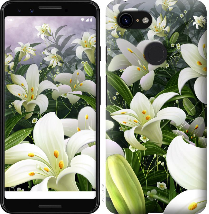 

Чохол на Google Pixel 3 білі лілії