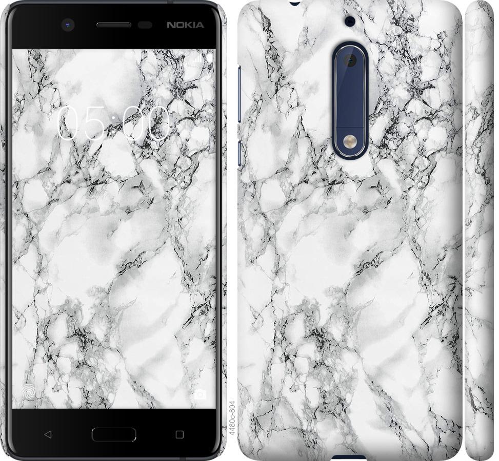 

Чохол на Nokia 5 мармур білий