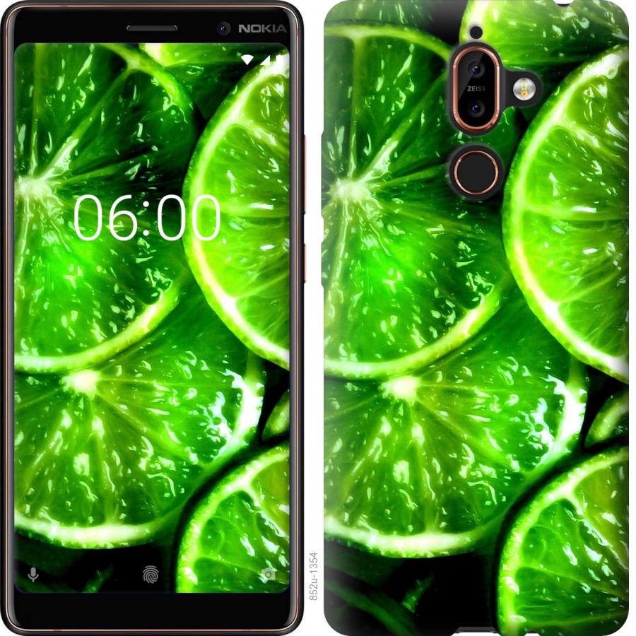 

Чохол на Nokia 7 Plus Зелені часточки лимона