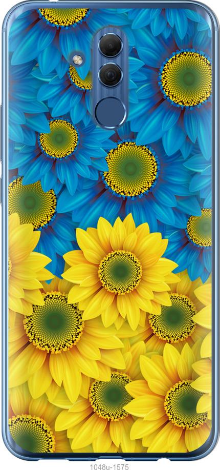 

Чехол на Huawei Mate 20 Lite Жёлто-голубые цветы