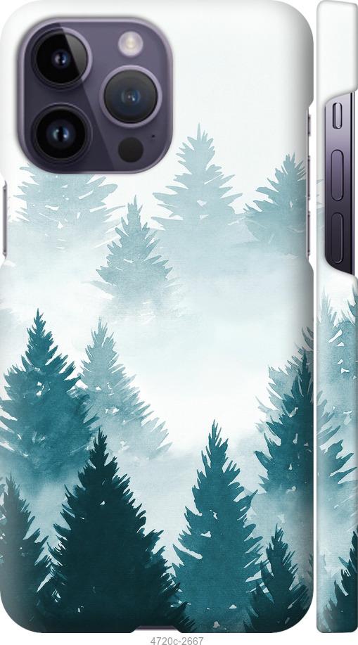 

Чохол на iPhone 14 Pro Max Акварельні Ялинки