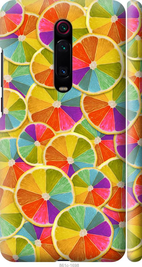 Чехол на Xiaomi Mi 9T Pro Разноцветные дольки лимона
