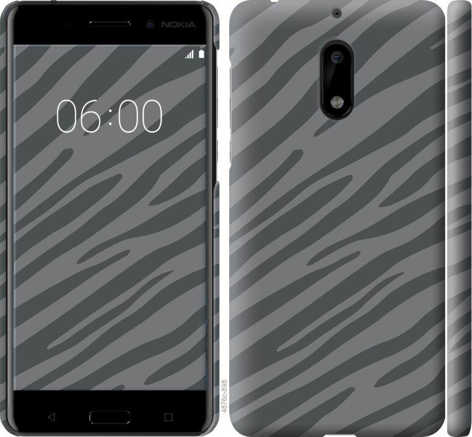 

Чехол на Nokia 6 Серая зебра