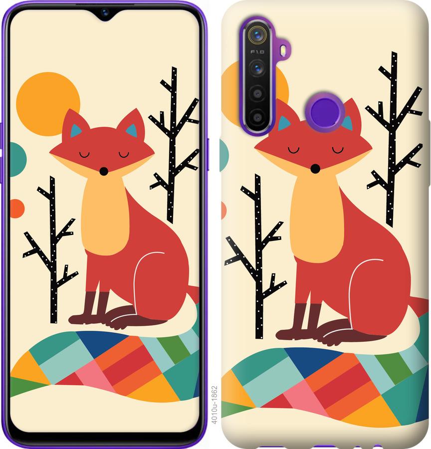 

Чехол на Realme 5 Rainbow fox
